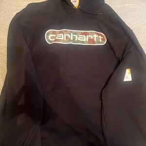 Carhartt Black Sweatshirt with Camo Graphic